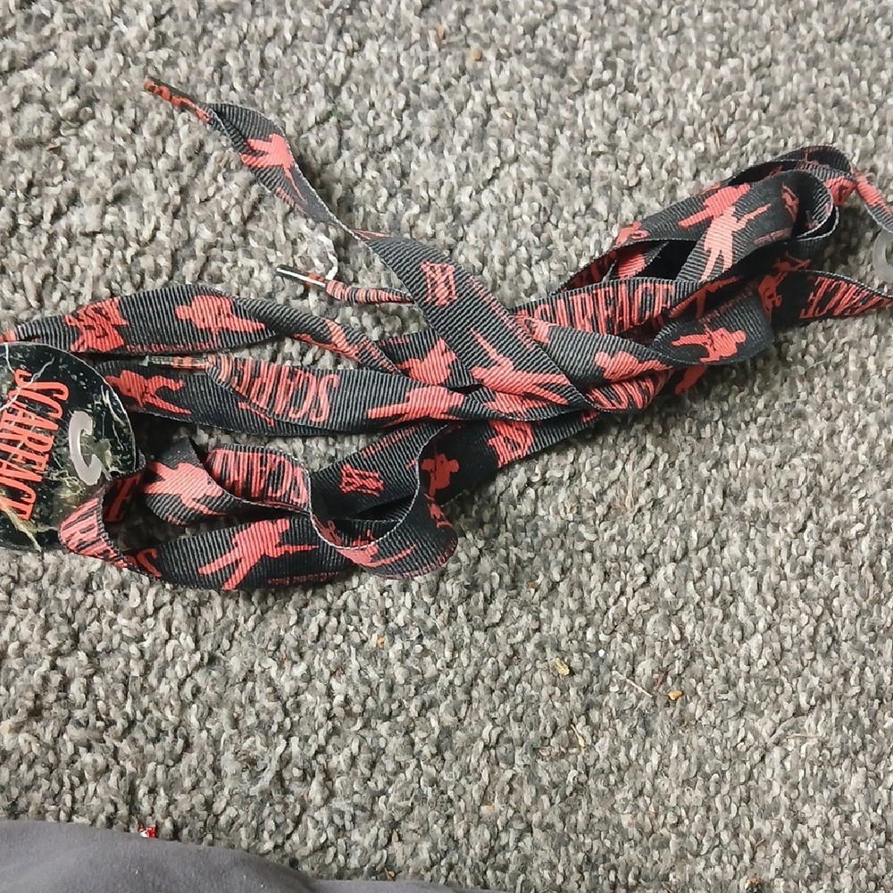 Black and Red Graphic Scarface Shoe Laces